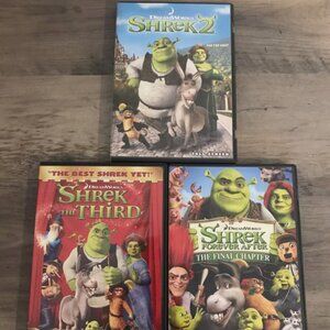Set Of 3 Shrek DVDs
